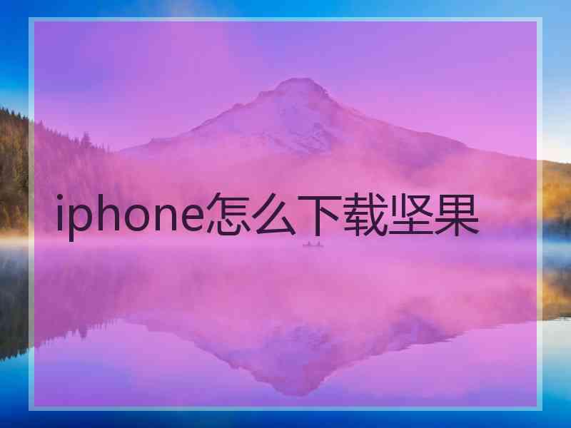 iphone怎么下载坚果